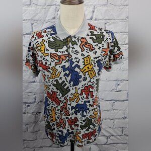 Lacoste x Keith Haring Men's Polo Shirt All Over Print Artist Size Small (3)